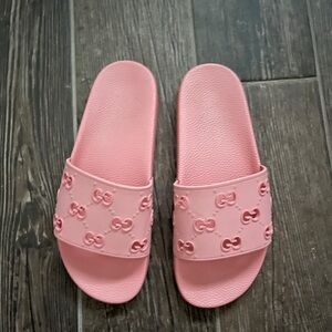 Gucci Pink Slide Sandals